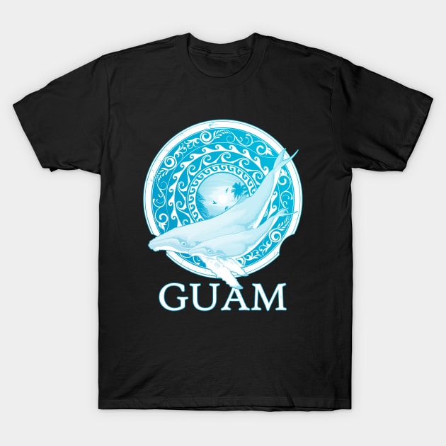 Humpback Whales Guam T-Shirt by NicGrayTees